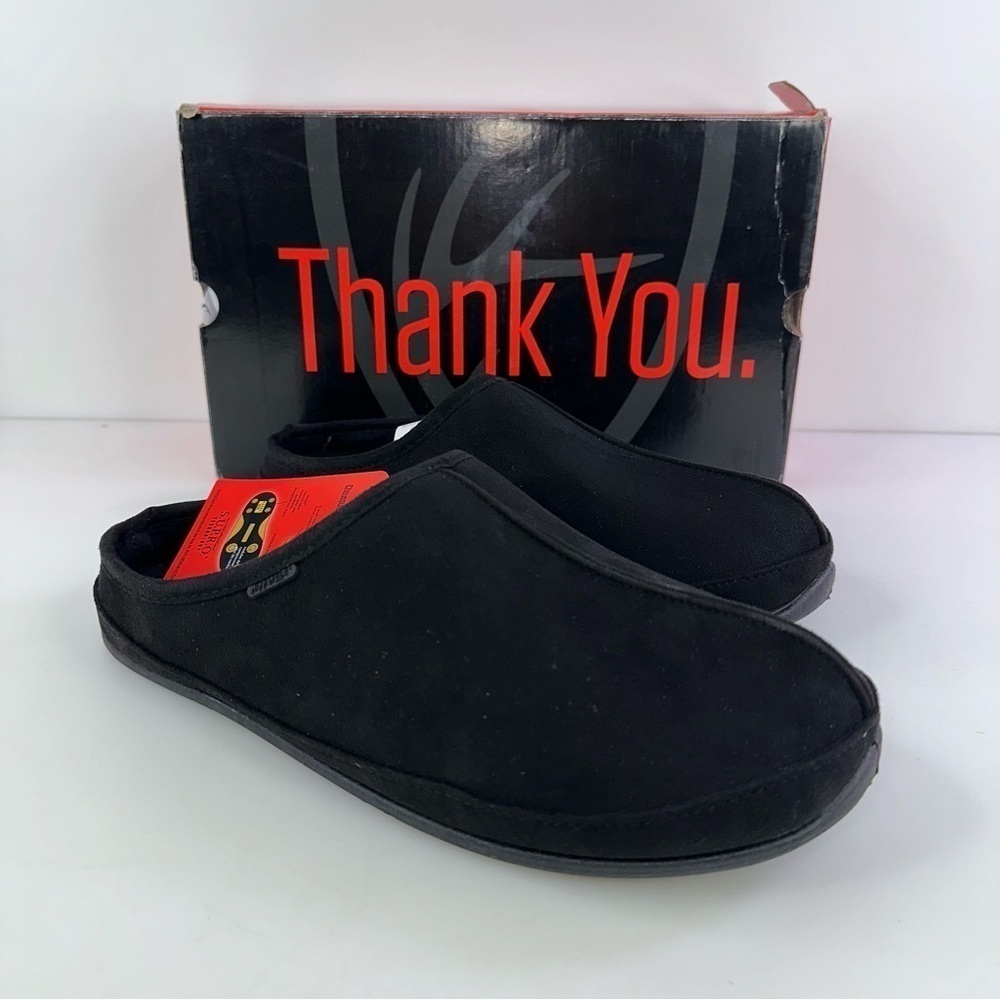 NEW Deer Stags Slipperooz Wherever Men's Slippers Midnight Black house shoes
